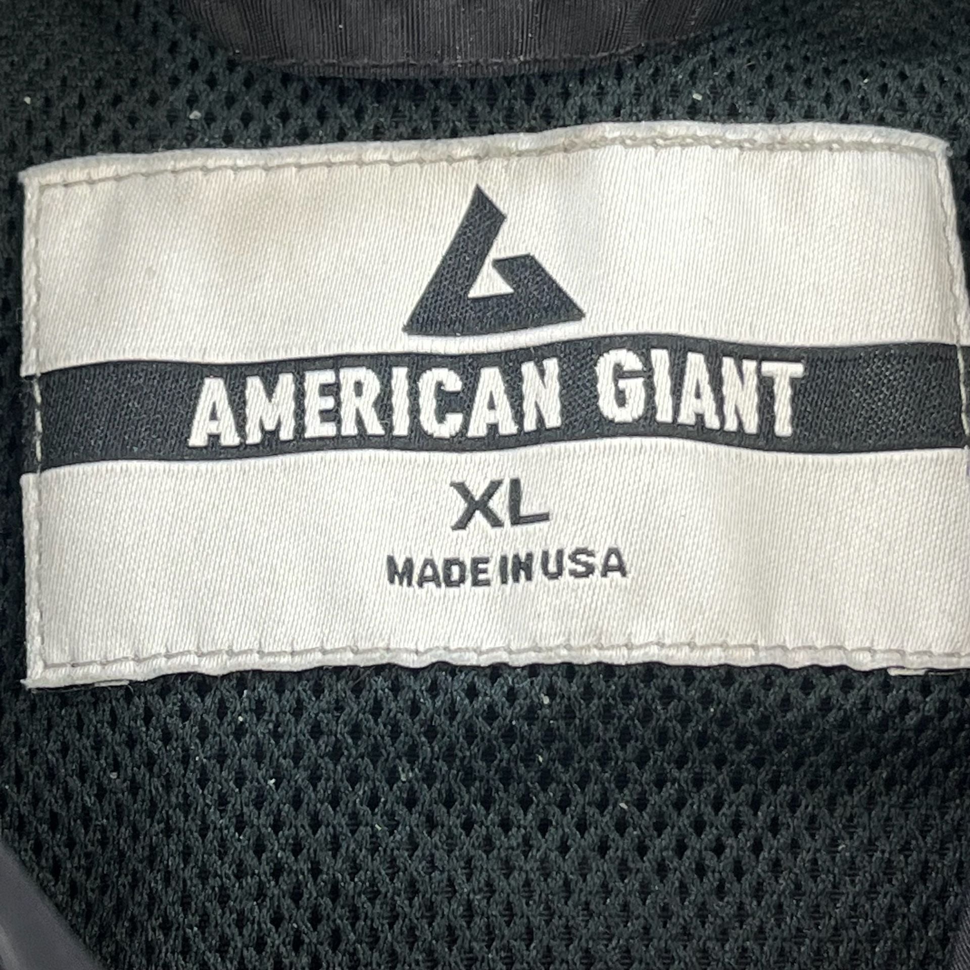 American Giant Black Nylon Pullover Anorak Hooded Jacket XL Made in USA 5