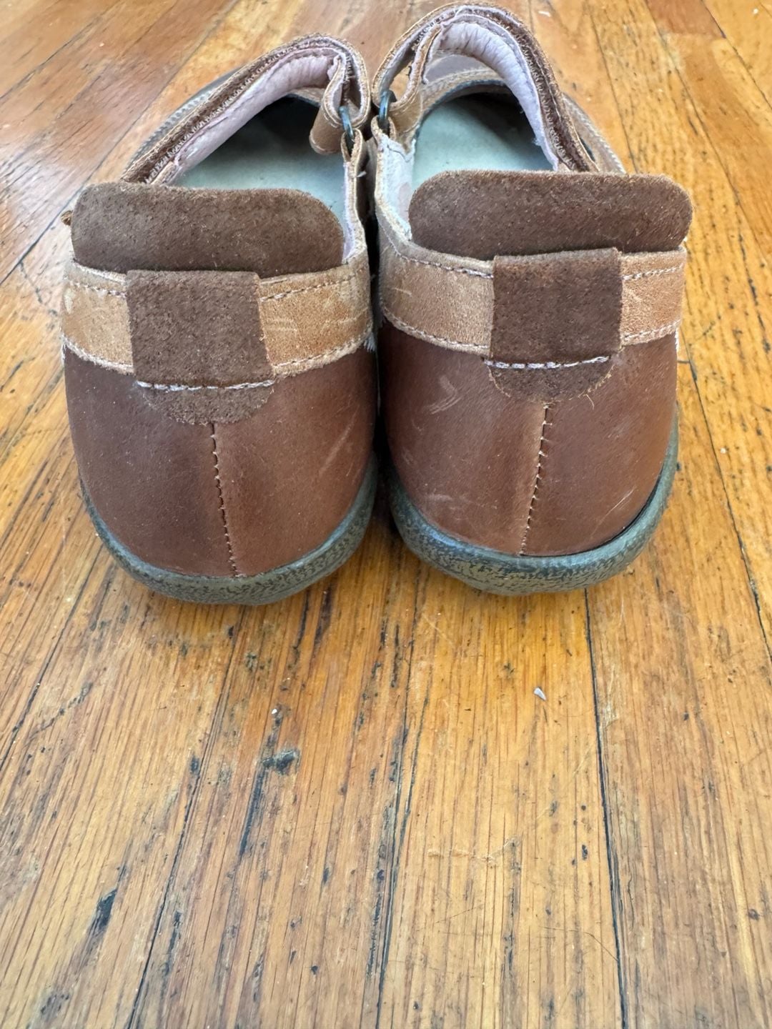 Naot Kirei Brown Leather Mary Jane Flat Shoes Size 37 5