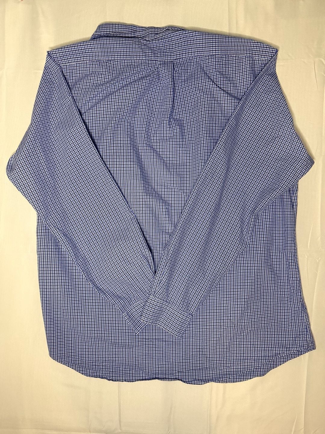 Ralph Lauren Men's Blue White Gingham Check Long Sleeve Button Down Shirt XL 3