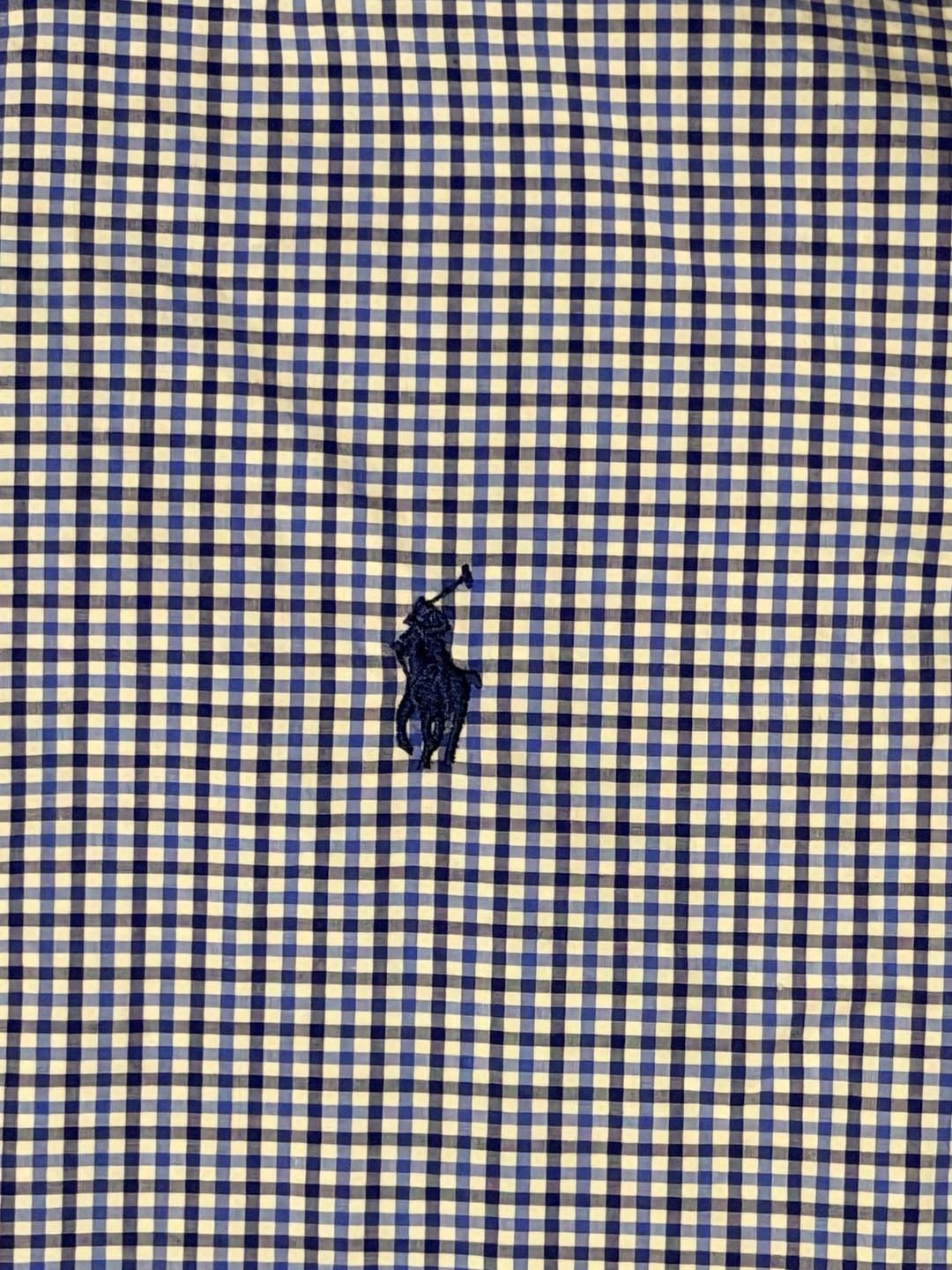 Ralph Lauren Men's Blue White Gingham Check Long Sleeve Button Down Shirt XL 4