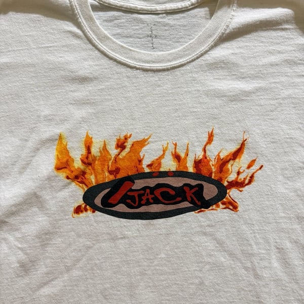 Travis Scott Cactus Jack Flame Graphic White T-Shirt