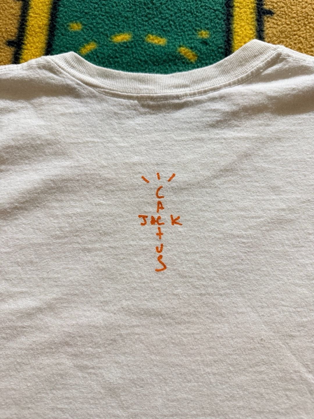 Travis Scott Cactus Jack Flame Graphic White T-Shirt 2
