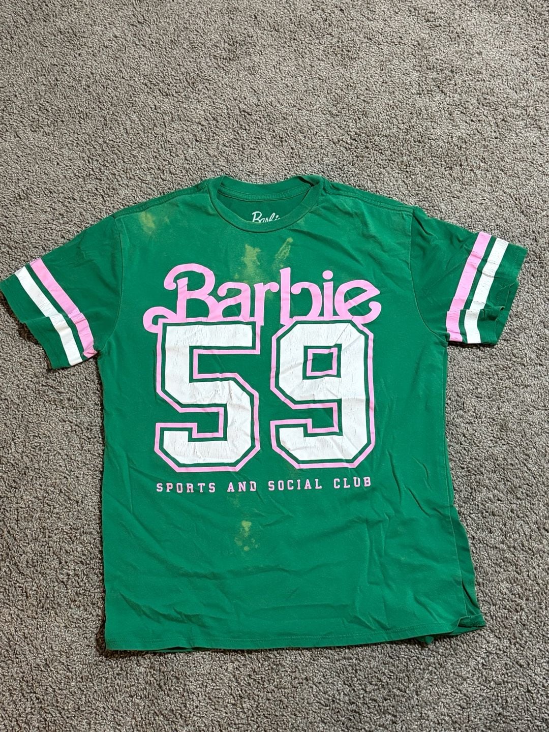 Barbie Sports and Social Club 59 Graphic T-Shirt Green XXS 2