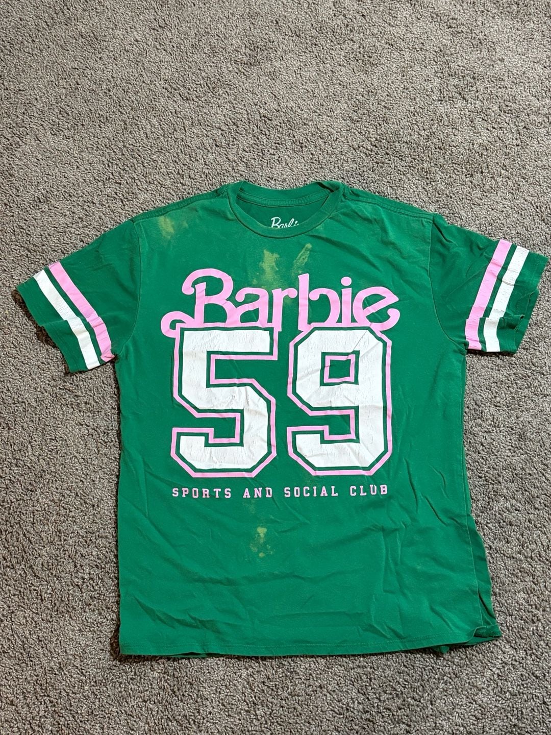 Barbie Sports and Social Club 59 Graphic T-Shirt Green XXS 3