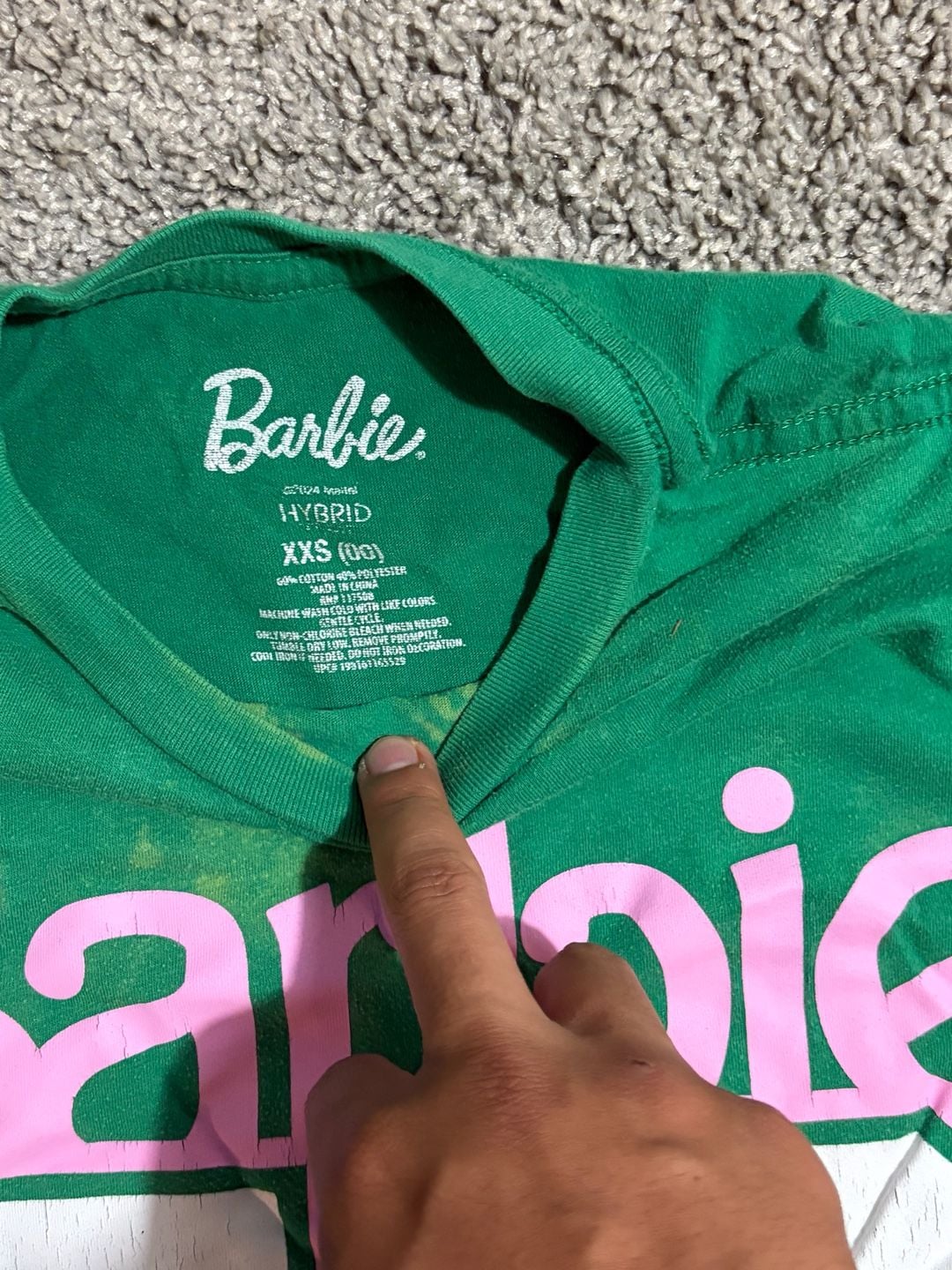 Barbie Sports and Social Club 59 Graphic T-Shirt Green XXS 4