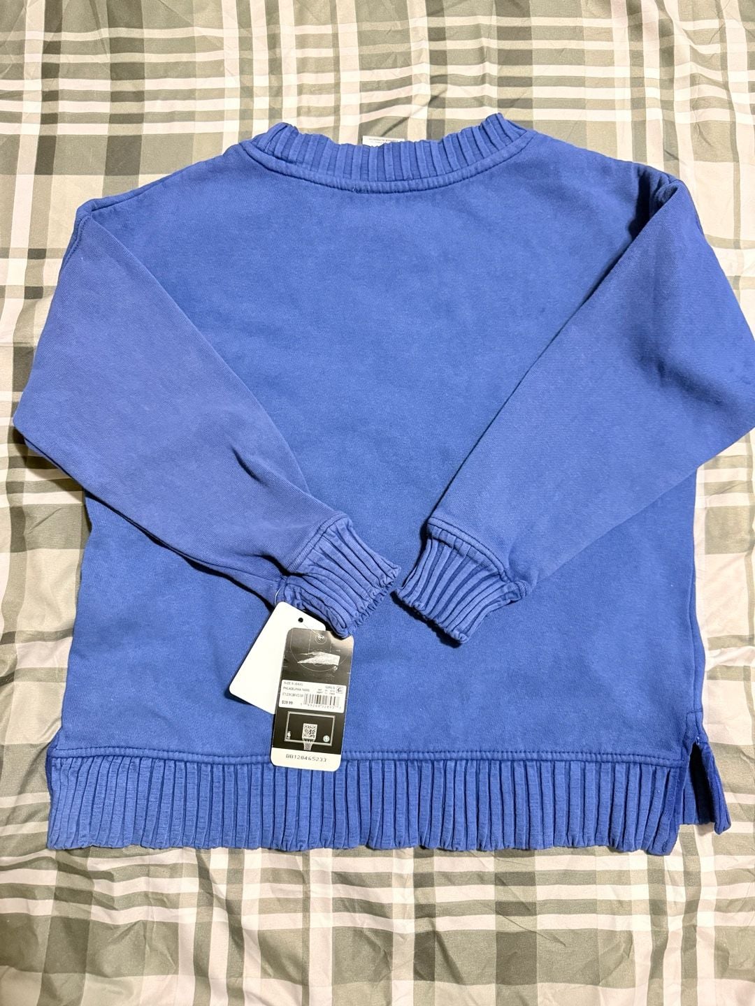 NBA Philadelphia 76ers Girls Fleece Pullover Sweatshirt Size S 6/6X Blue 7