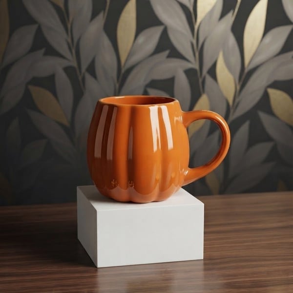 Sweet Water Decor Orange Pumpkin Figurine Mug - 19oz : ,