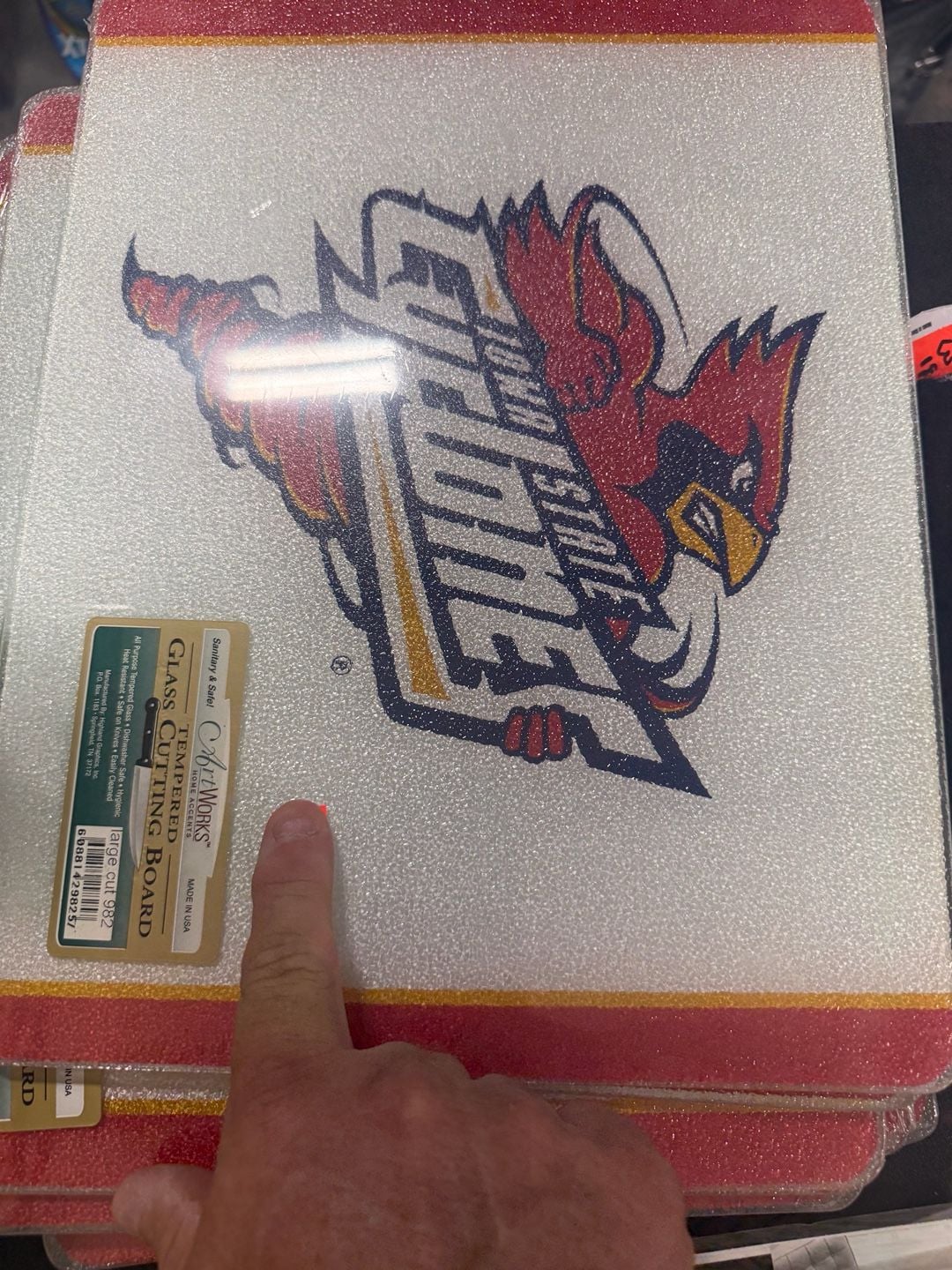 Iowa State Cyclones Tempered Glass Cutting Board 2