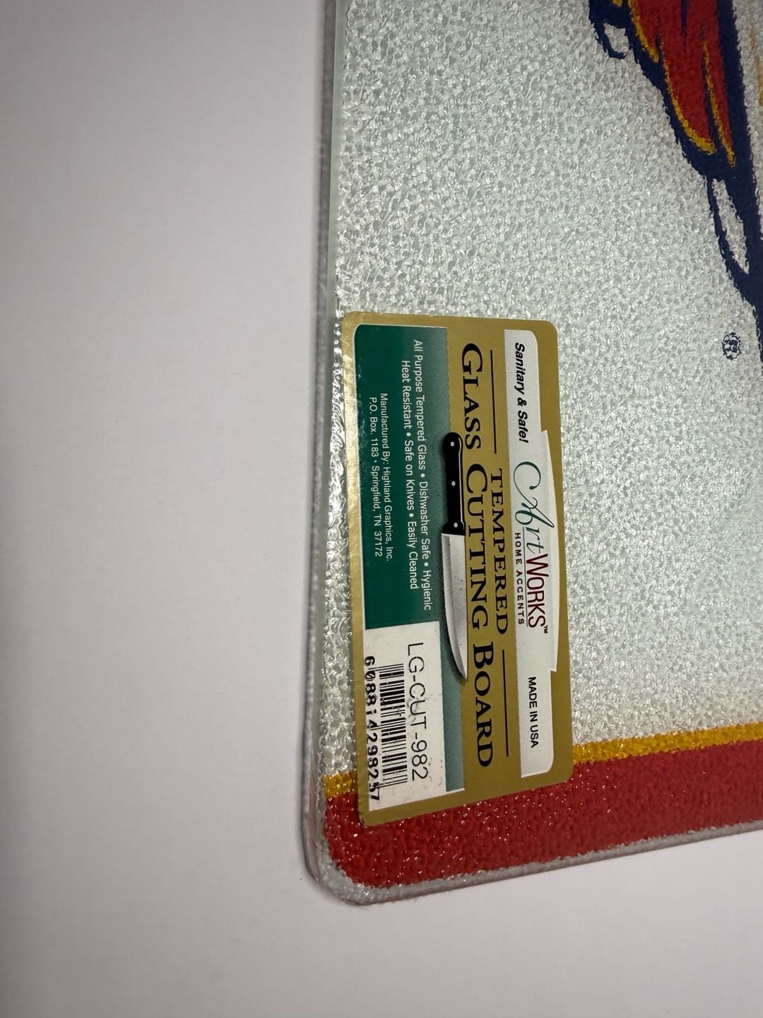 Iowa State Cyclones Tempered Glass Cutting Board 3