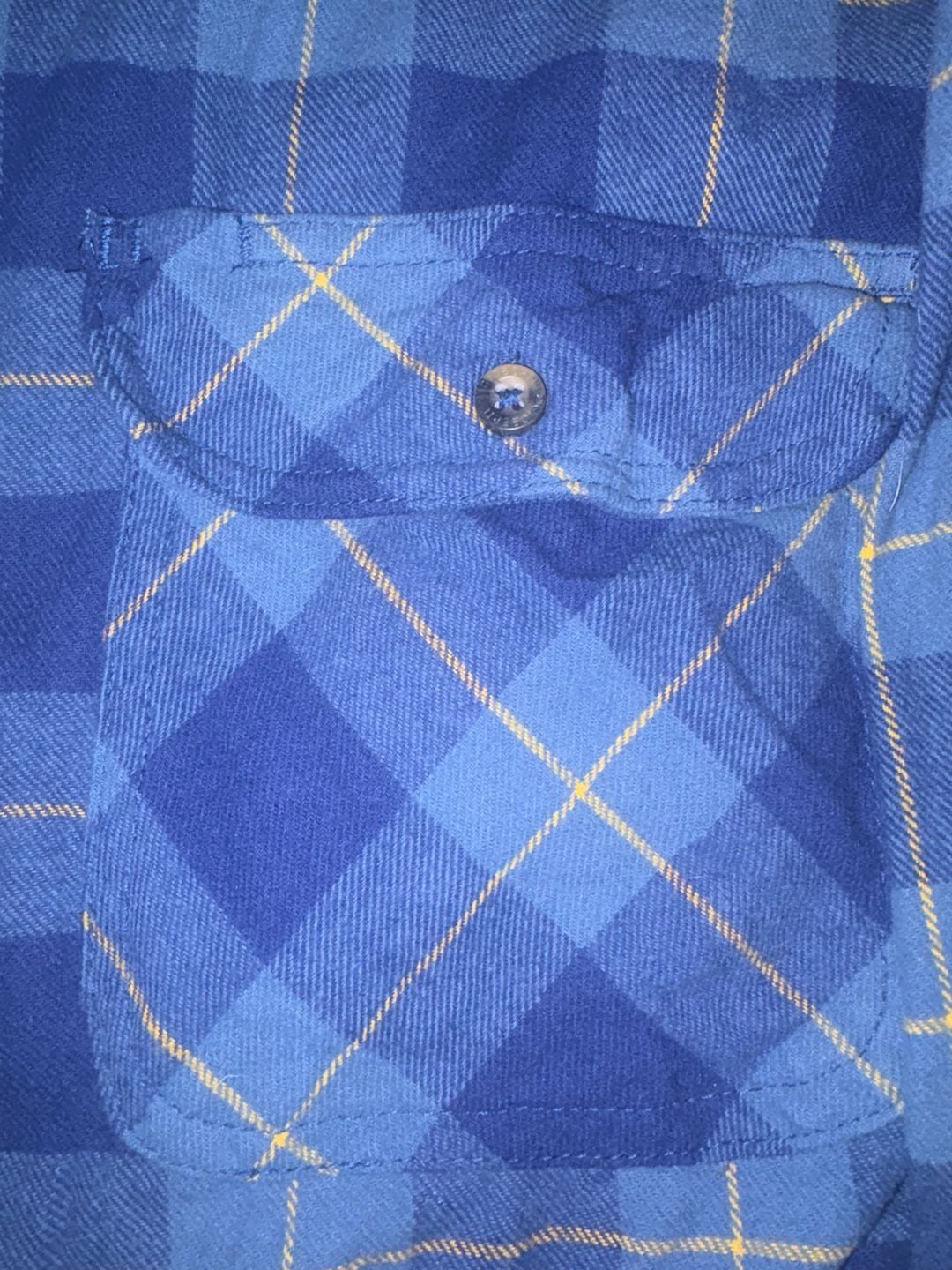 Gioberti Men's Brushed Flannel Plaid Checkered Shirt with Corduroy Blue XXL 3