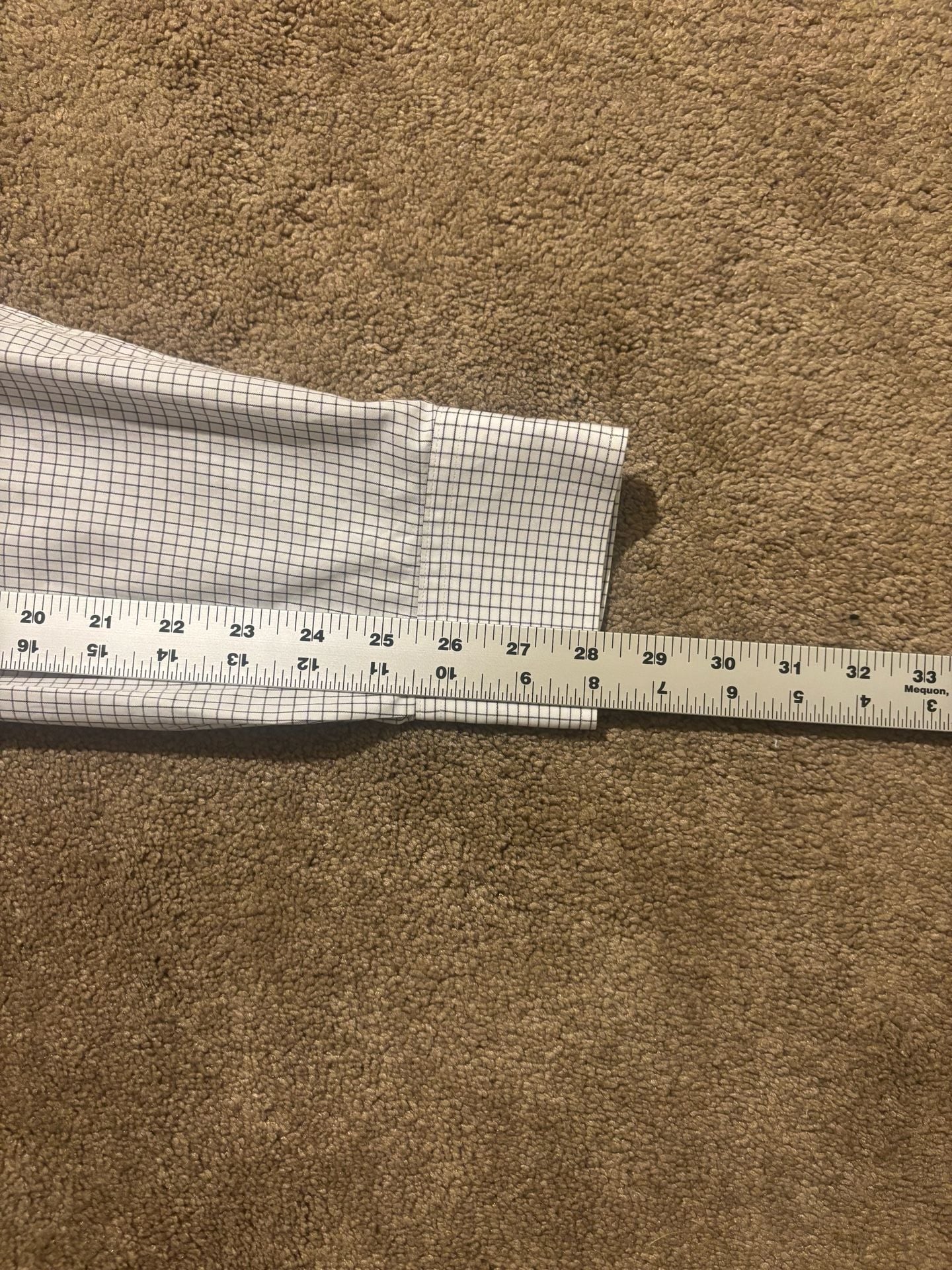 Polo Ralph Lauren Mens L 16.5 36/37 Classic Fit White Check Button Down Shirt 7