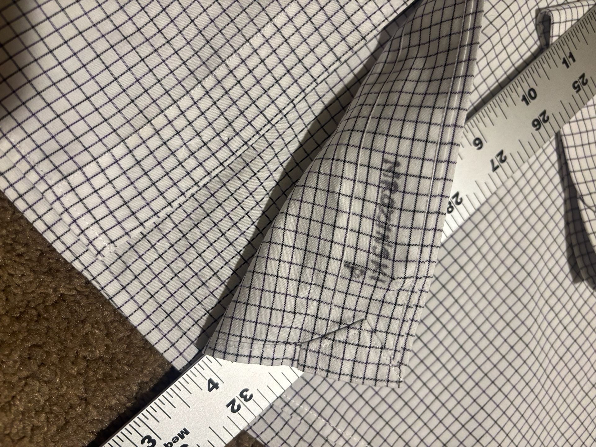 Polo Ralph Lauren Mens L 16.5 36/37 Classic Fit White Check Button Down Shirt 9