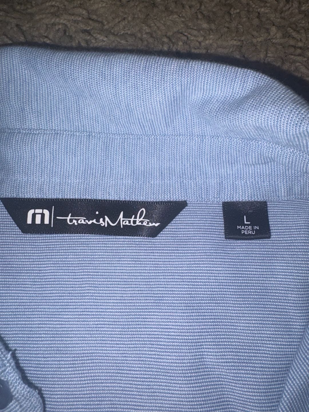TravisMathew Blue Short Sleeve Polo Golf Shirt Men's Size L 4