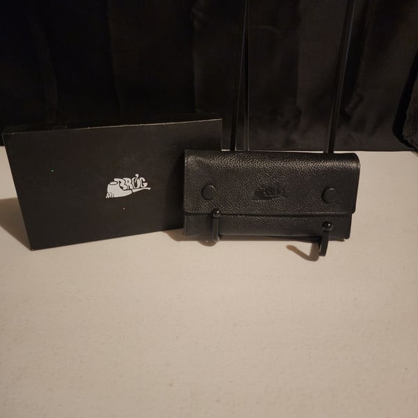 Leather Tobacco Pouch Hand Rolling Tobacco Black Case