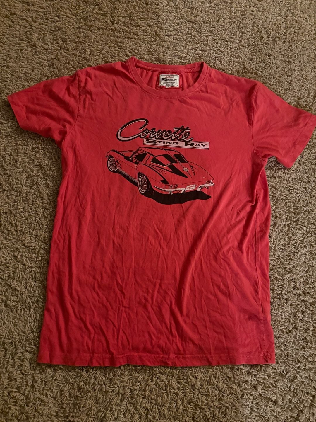 Red Jacket General Motors Corvette Sting Ray Vintage T-Shirt 2