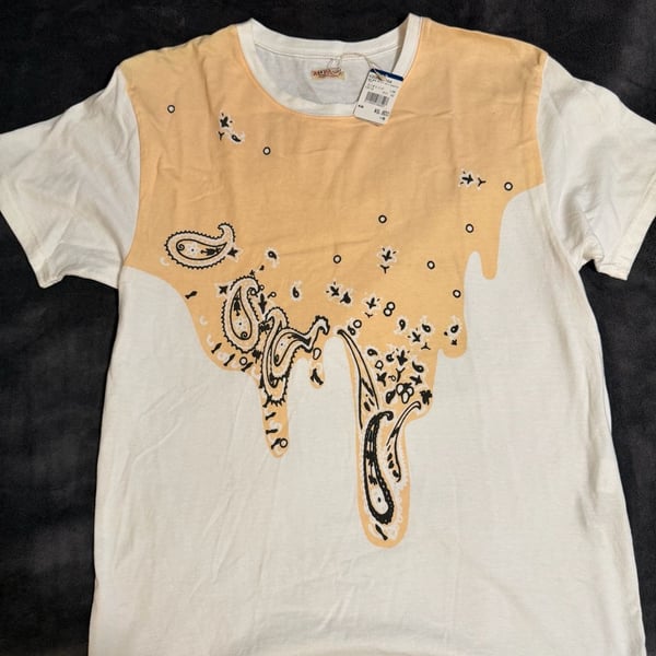 KAPITAL Orange Melting Bandana Print T-Shirt Japanese import