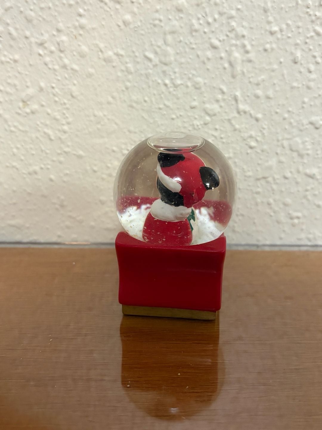 Disney Mickey Mouse Christmas Mini Snow Globe in Sleigh, 2003 3