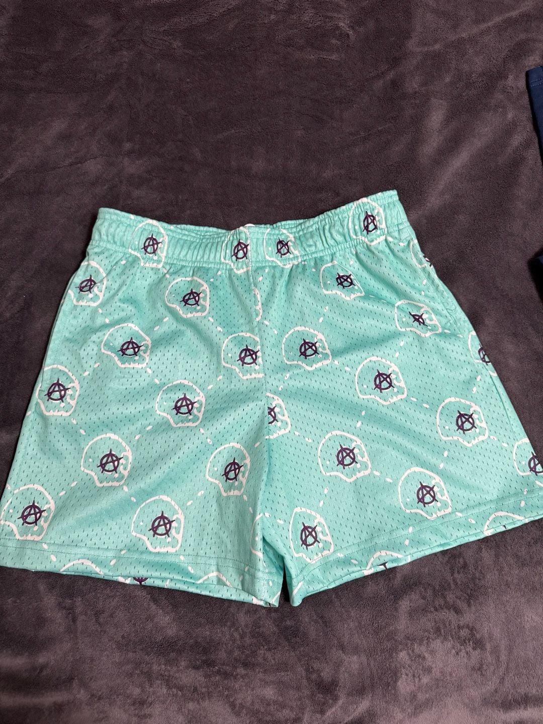 Bravest Studios Anarchy Skull Mesh Shorts 2