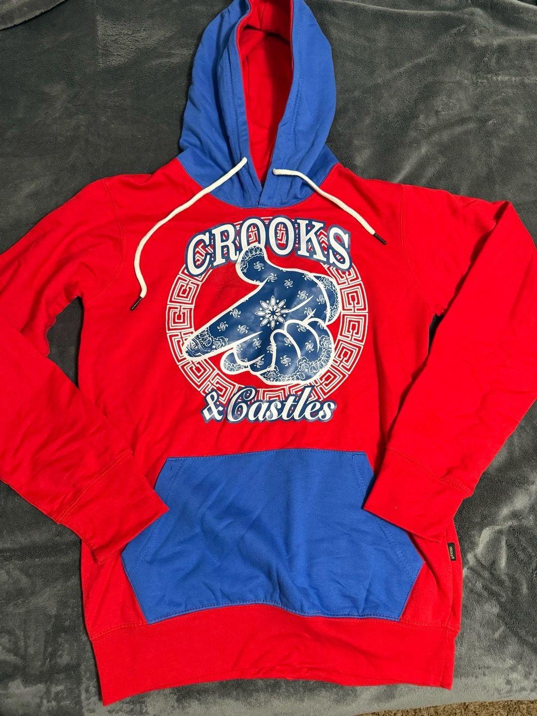 Crooks & Castles Red and Blue Hoodie 2