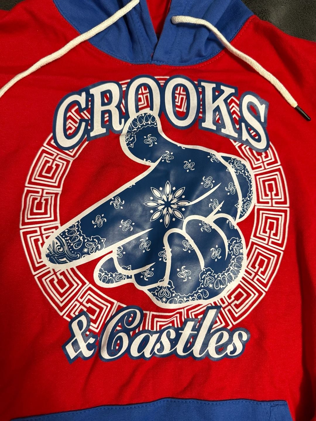 Crooks & Castles Red and Blue Hoodie 3