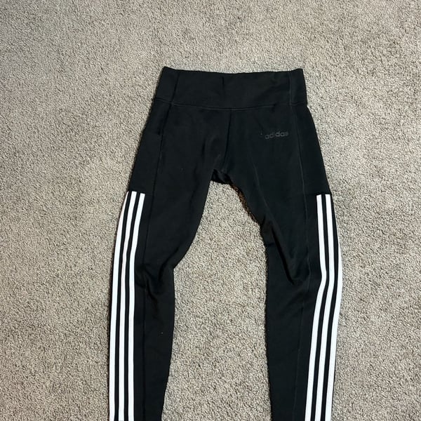 Adidas Women's Black 3-Stripes Climalite Pocket Leggings Size M