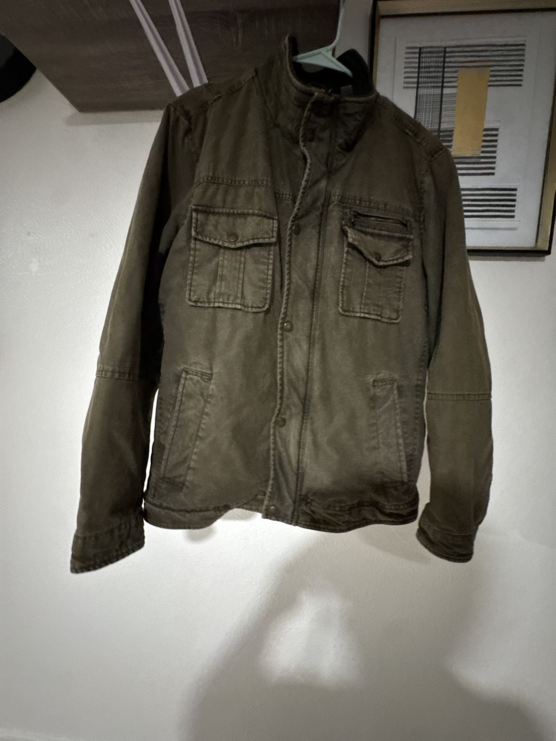Levi's Military Utility Field Jacket Mens S Olive Green Sherpa Lining 2
