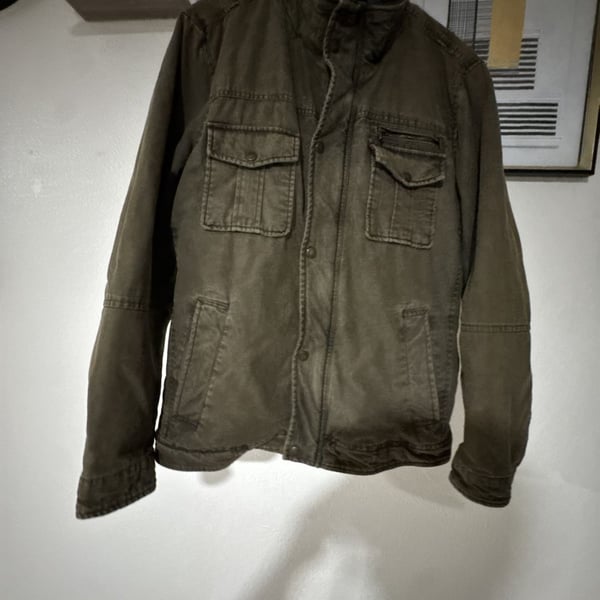 Levi's Military Utility Field Jacket Mens S Olive Green Sherpa Lining