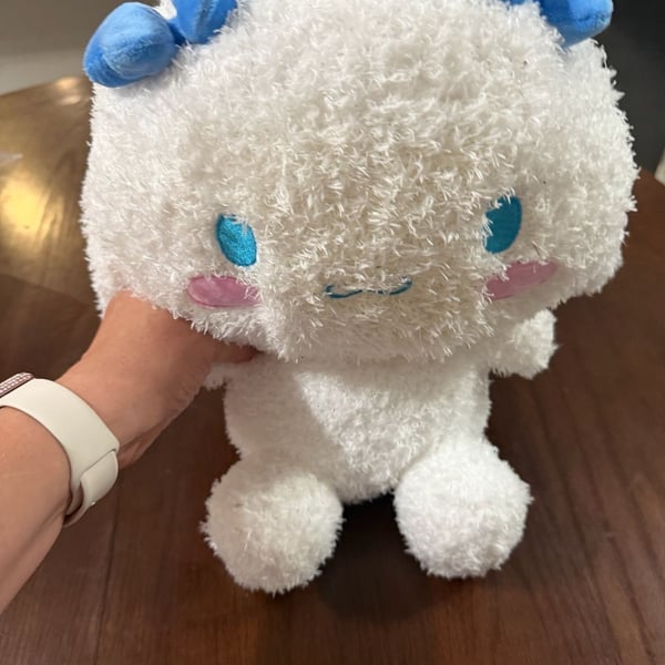 Sanrio Cinnamoroll Feather Plush Backpack White