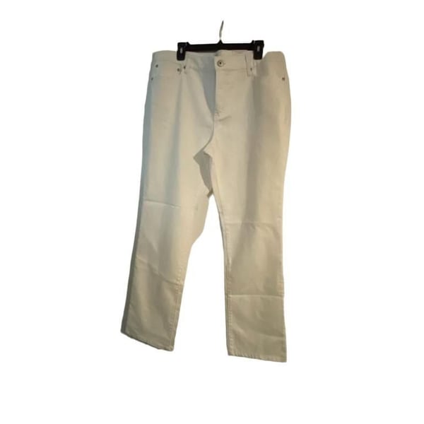 St. John's Bay Women's Straight Leg White Jeans
