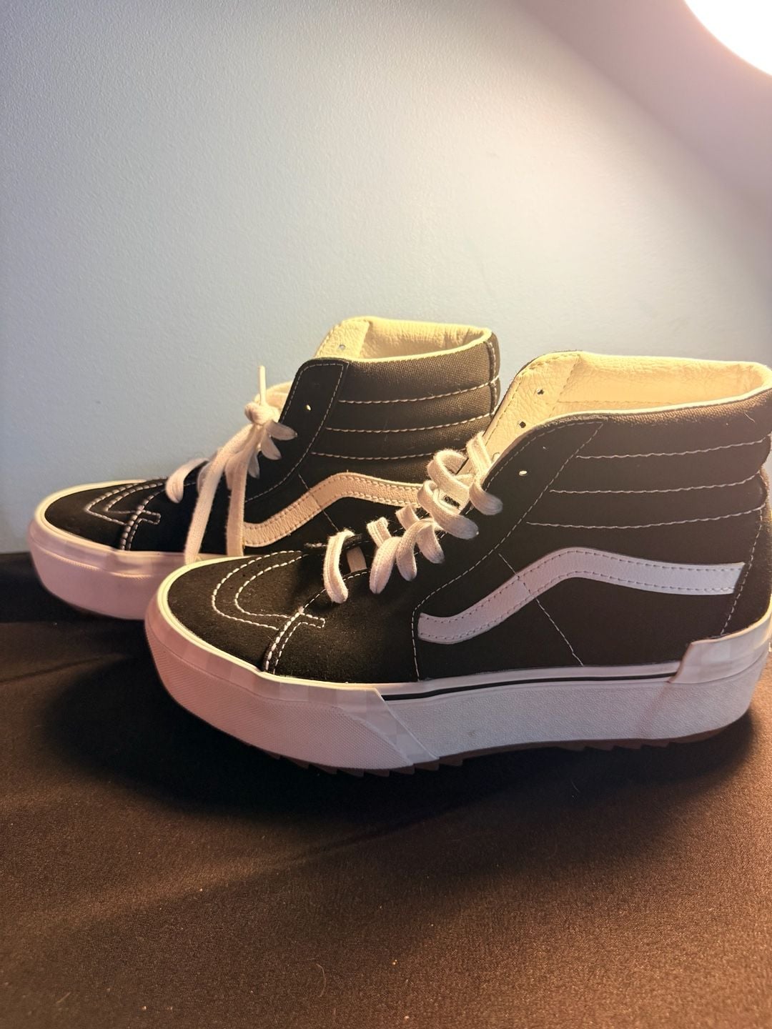 Vans Sk8-Hi Reconstruct Black True White Mens 7.5 / Womens 9 Skate Shoes 2
