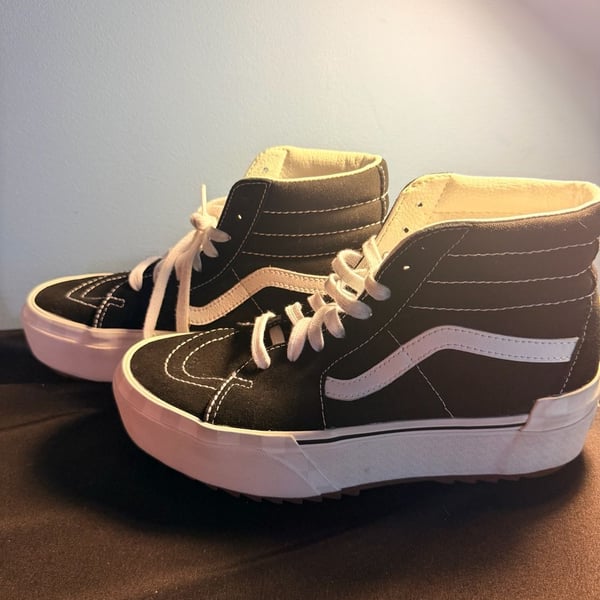 Vans Sk8-Hi Reconstruct Black True White Mens 7.5 / Womens 9 Skate Shoes
