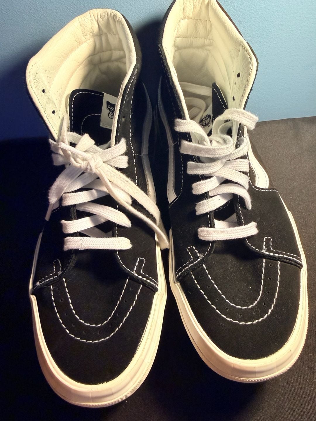Vans Sk8-Hi Reconstruct Black True White Mens 7.5 / Womens 9 Skate Shoes 3