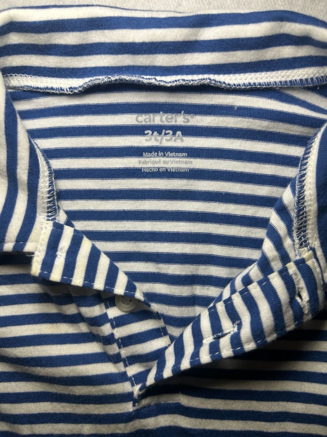 Carter's 2-Piece Striped Jersey Polo & Canvas Short Set, Size 3T/3A 2