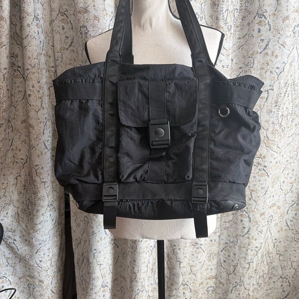Tommy Bahama Black Nylon Utility Tote Bag