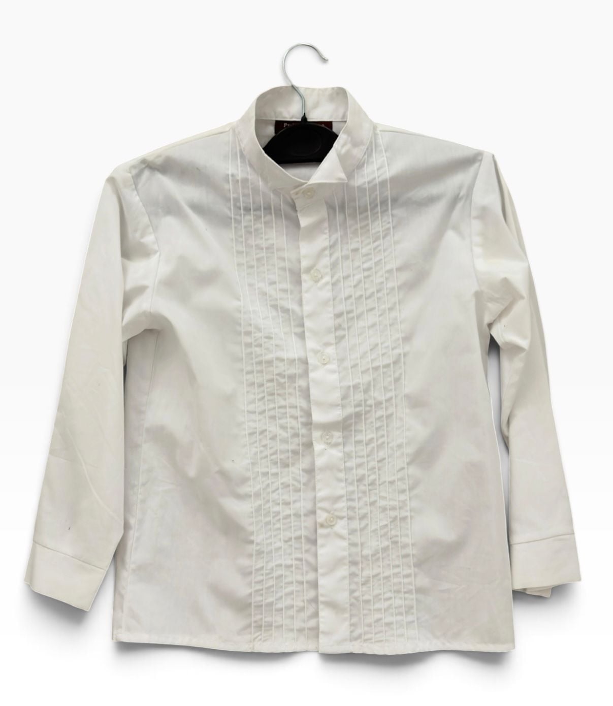 Pretty Me USA White Pleated Tuxedo Dress Shirt Size 8 2