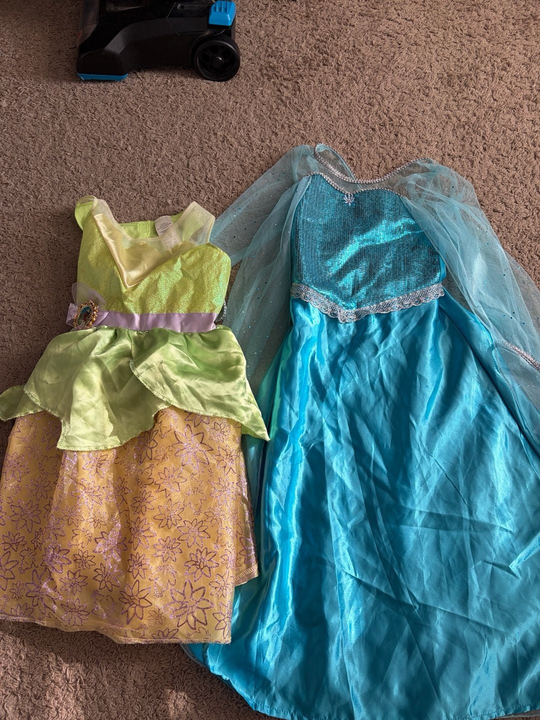 Elsa Dress and Tiana Dress 4-6 sz 1