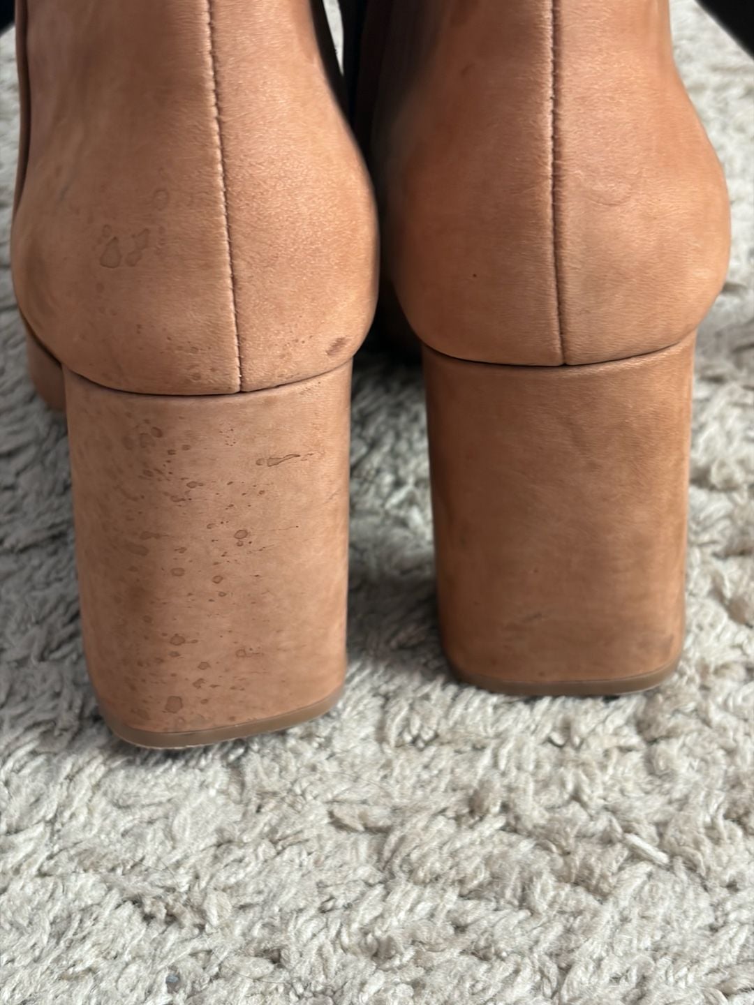 Steve Madden Ninny Camel Nubuck Leather Knee High Heeled Boots Size 9M 4