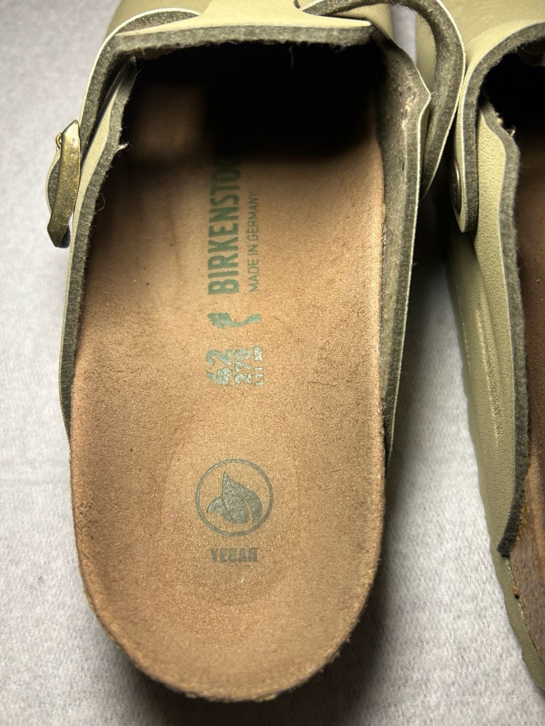 Birkenstock Boston Vegan Khaki Clog, US 11/ EU 42 3
