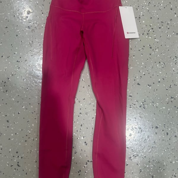 Lululemon Wunder Train High-Rise Tight 25" *Pockets Size 4 Wild Berry