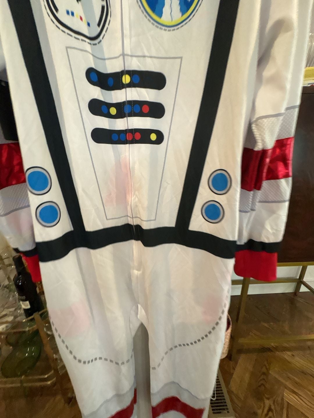 Tipsy Elves Tipsy Astronaut Costume Men's White Jumpsuit helmet &belt M 8