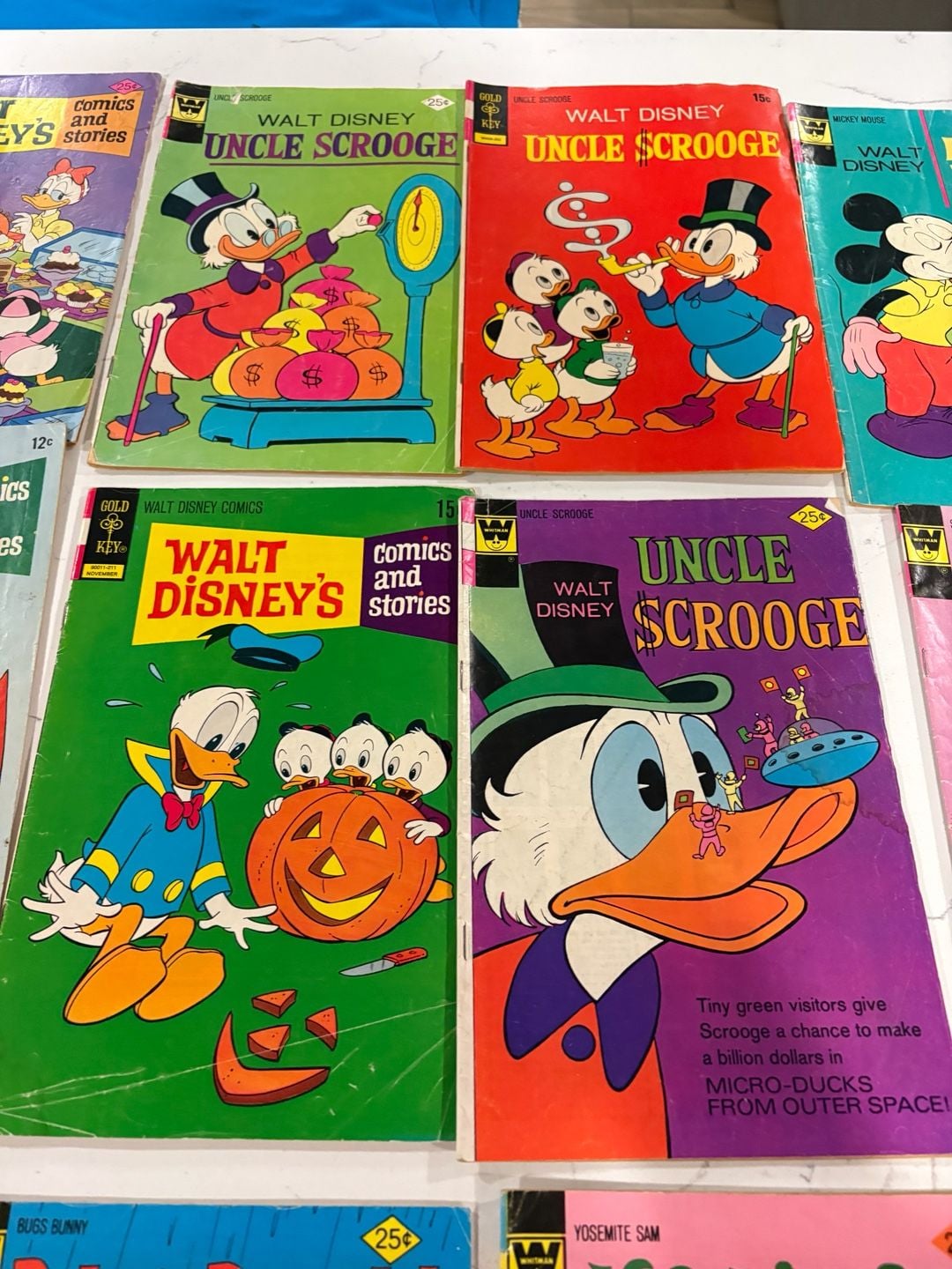 Vintage Lot of 18 Classic Disney and Warner Bros Comic Books Gold Key and Whitman 3