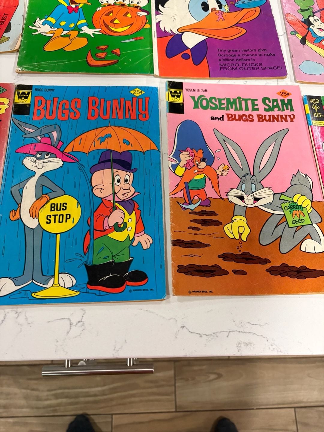 Vintage Lot of 18 Classic Disney and Warner Bros Comic Books Gold Key and Whitman 6