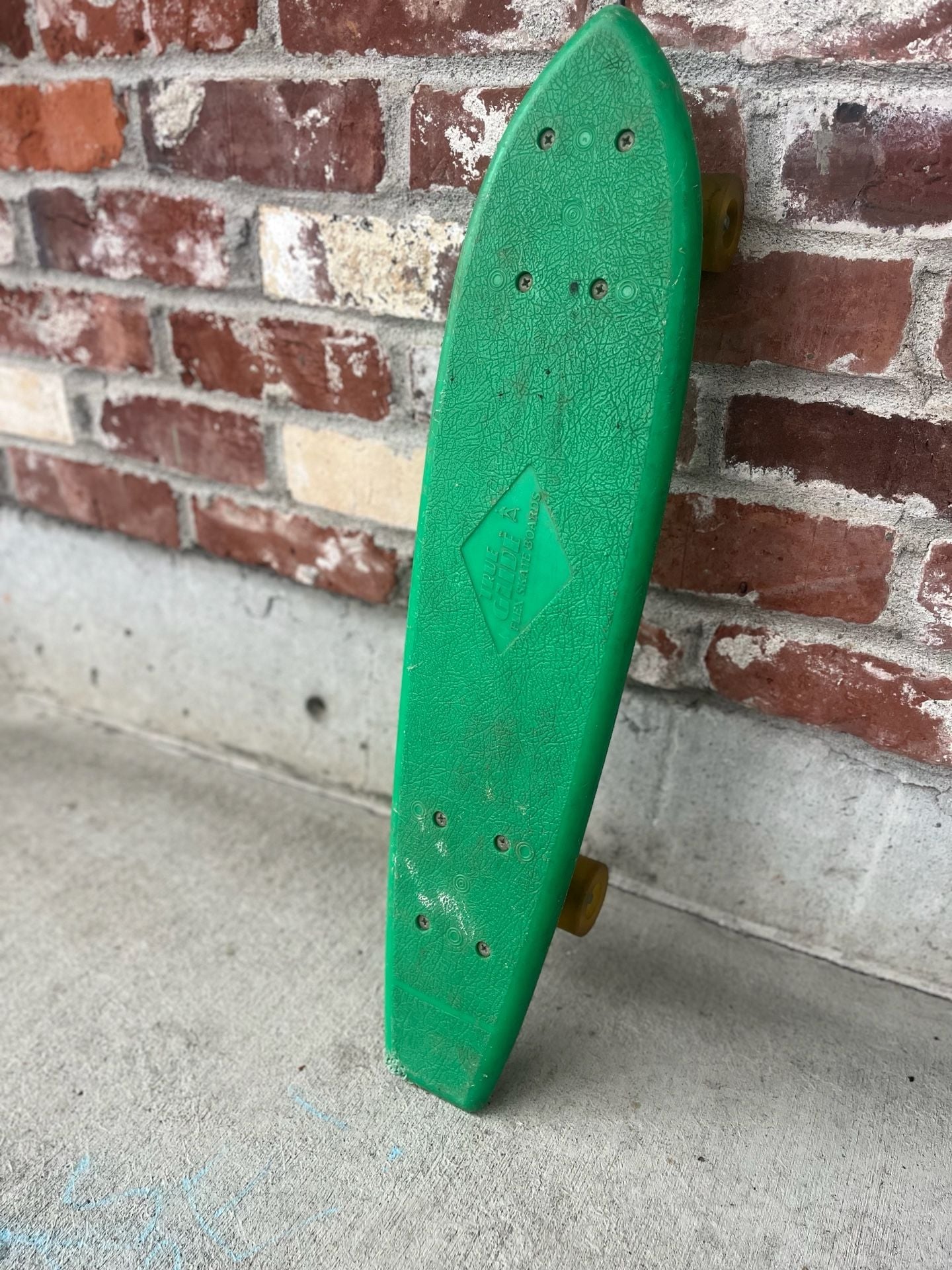 Vintage 1970s Frand Corp True Glide Flex Skateboard Green Deck Trucks Wheels 1