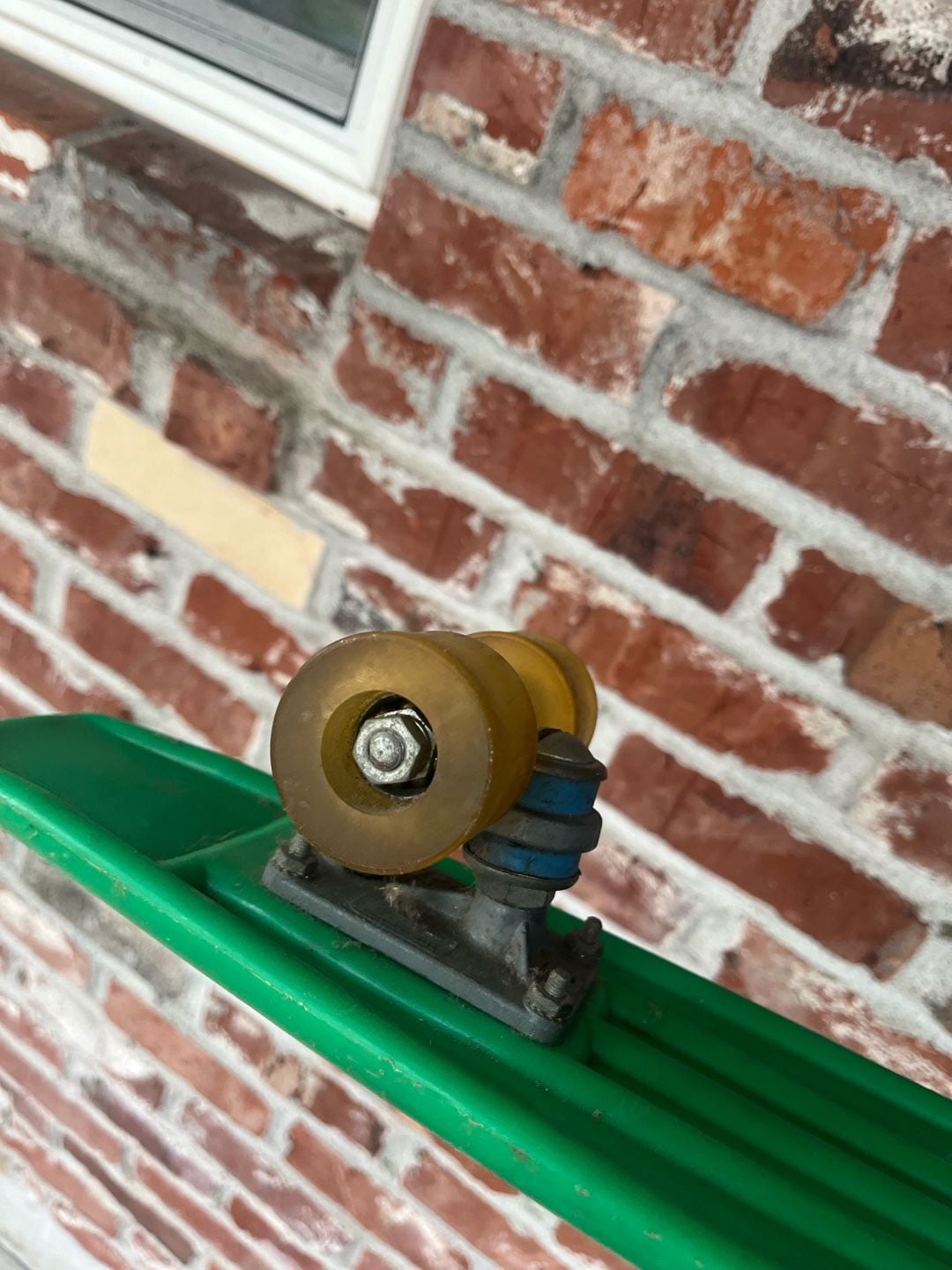 Vintage 1970s Frand Corp True Glide Flex Skateboard Green Deck Trucks Wheels 7
