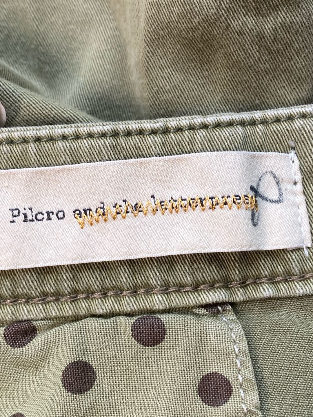Pilcro and the Letterpress No 28 Olive Green Chino Pants 3