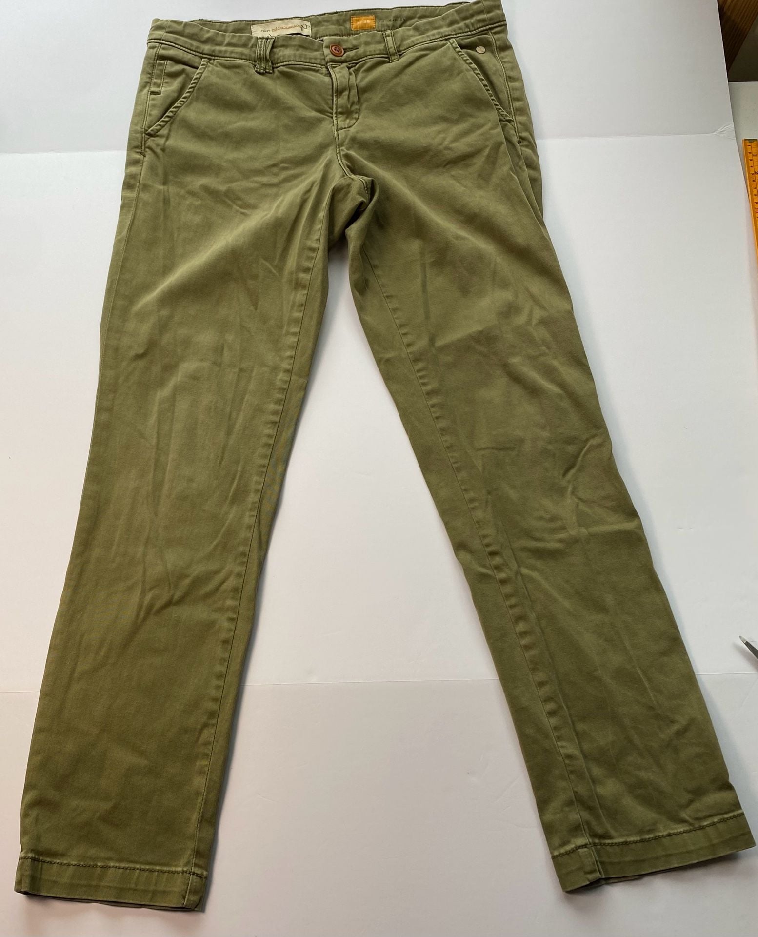 Pilcro and the Letterpress No 28 Olive Green Chino Pants 6