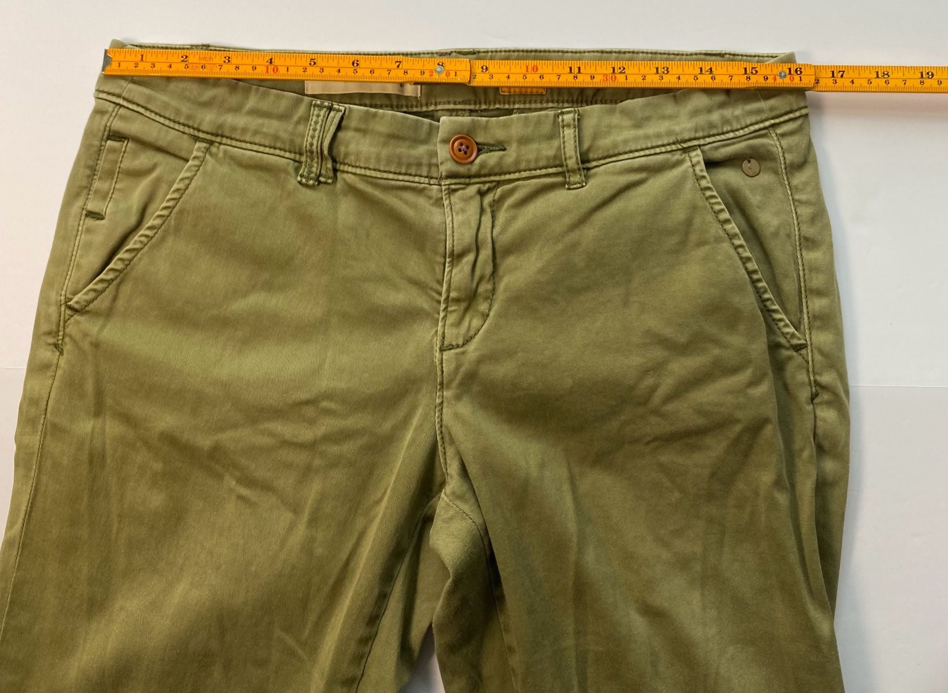 Pilcro and the Letterpress No 28 Olive Green Chino Pants 8