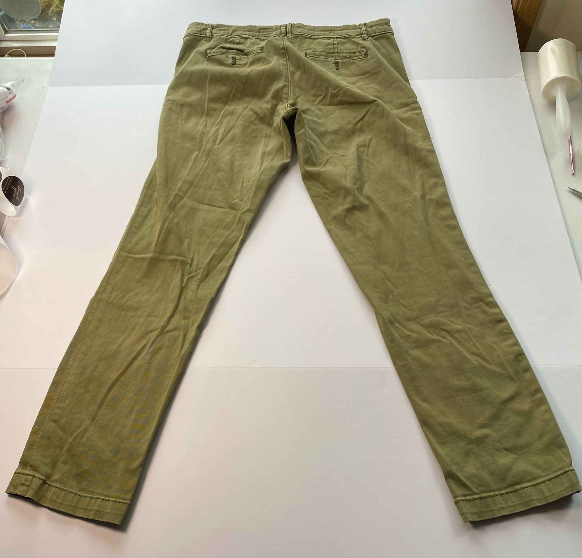 Pilcro and the Letterpress No 28 Olive Green Chino Pants 9