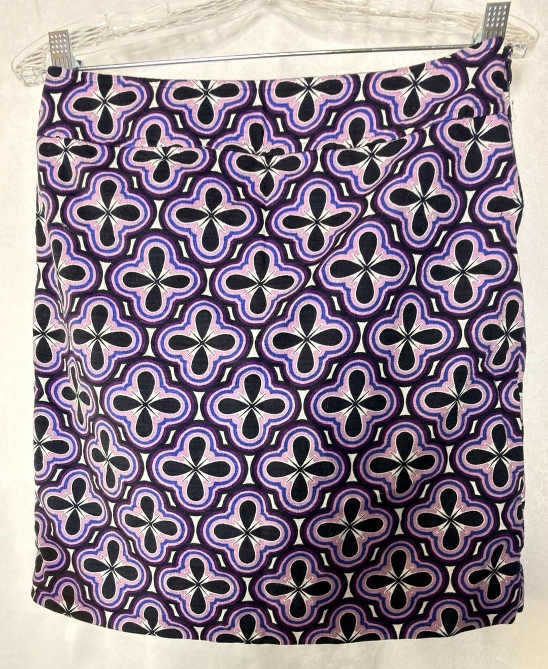 Ann Taylor Petite Geometric Pattern Mini Skirt Size 2P 2
