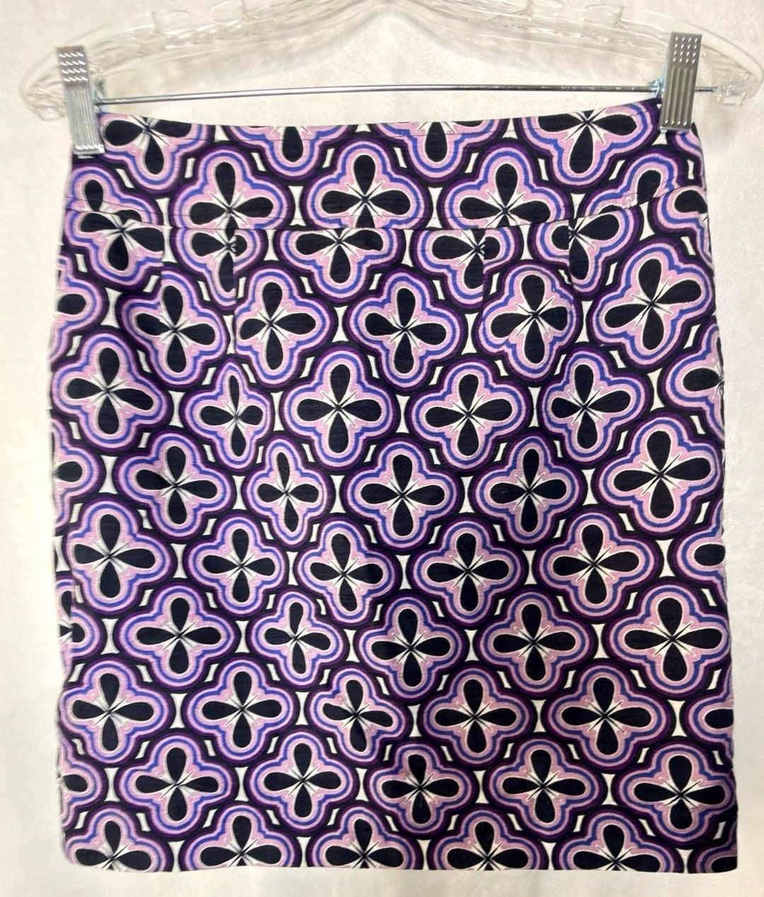 Ann Taylor Petite Geometric Pattern Mini Skirt Size 2P 3